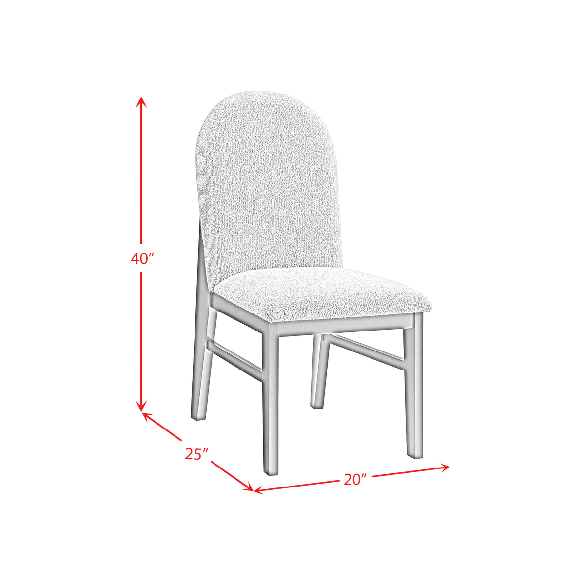 Portland Round Back Side Chair with Grey Fabric (PGY1113-4) in Grey (2 Per Carton)