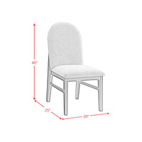 Portland Round Back Side Chair with Grey Fabric (PGY1113-4) in Grey (2 Per Carton)