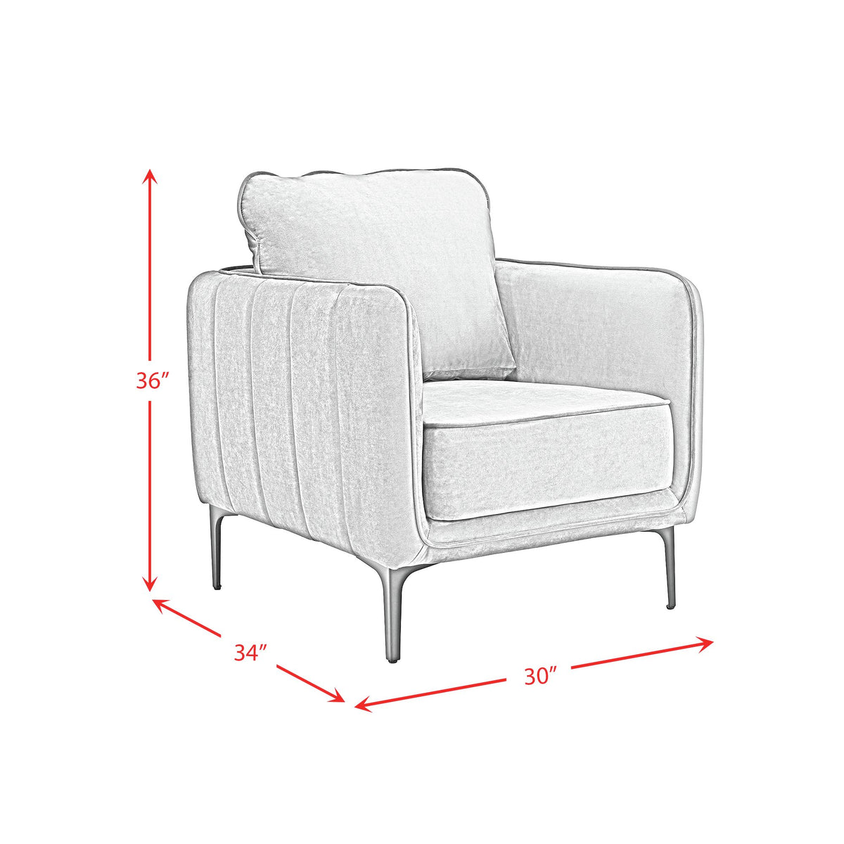 Rae Chair in Lavish 152 Red Velvet