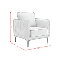Rae Chair in Lavish 152 Red Velvet