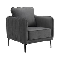 Rae Chair in Lavish 152 Grey Velvet
