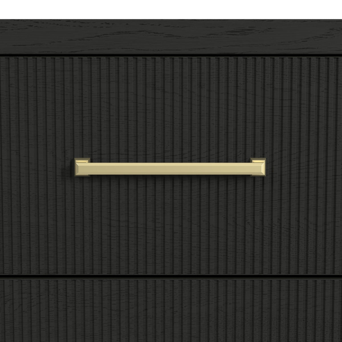 Ridgemont Dresser and Mirror Set in Black with Grain