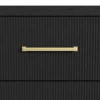 Ridgemont Dresser and Mirror Set in Black with Grain