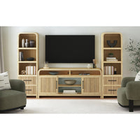 Ridgemont 3PC Entertainment Unit With 70"" TV Console in Natural
