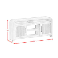 Ridgemont 3PC Entertainment Unit With 70"" TV Console in Natural
