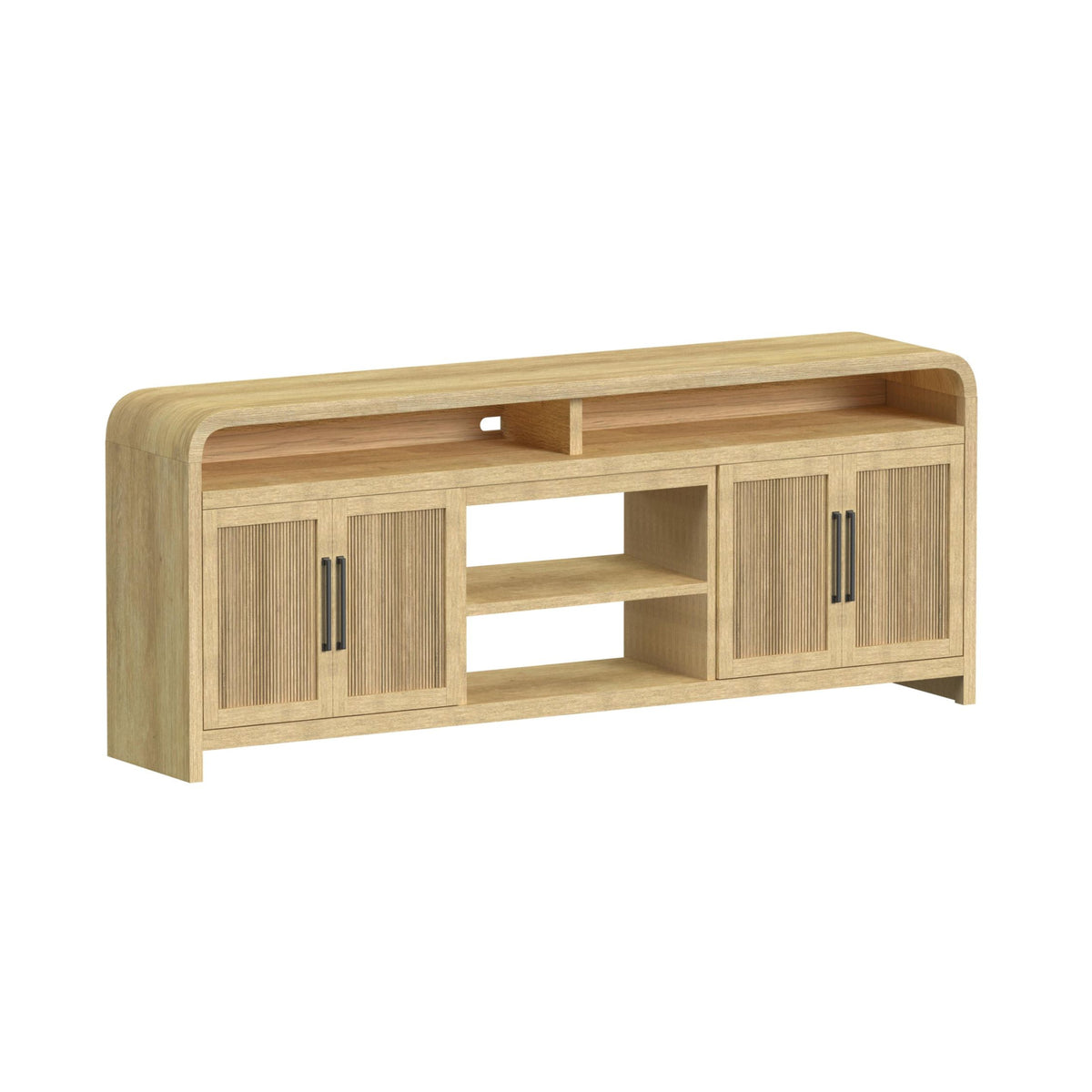 Ridgemont 3PC Entertainment Unit With 82"" TV Console in Natural