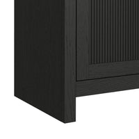 Ridgemont 3PC Entertainment Unit With 82"" TV Console in Black with Grain