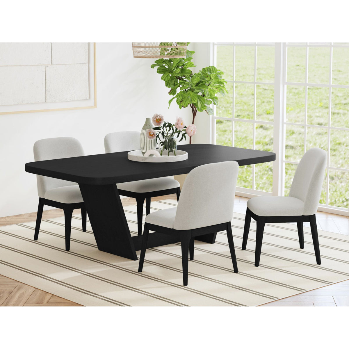 Rosalie Dining Side Chair in Black (2 Per Carton)