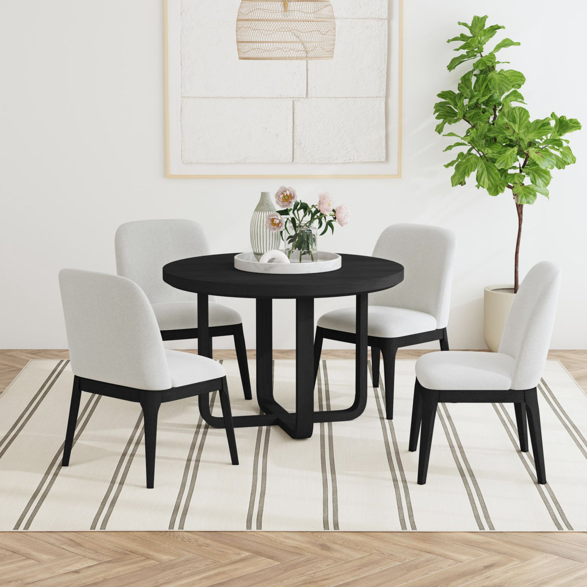 Rosalie Dining Side Chair in Black (2 Per Carton)