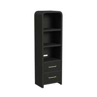 Ridgemont 3PC Entertainment Unit With 70"" TV Console in Black with Grain