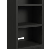 Ridgemont 3PC Entertainment Unit With 70"" TV Console in Black with Grain
