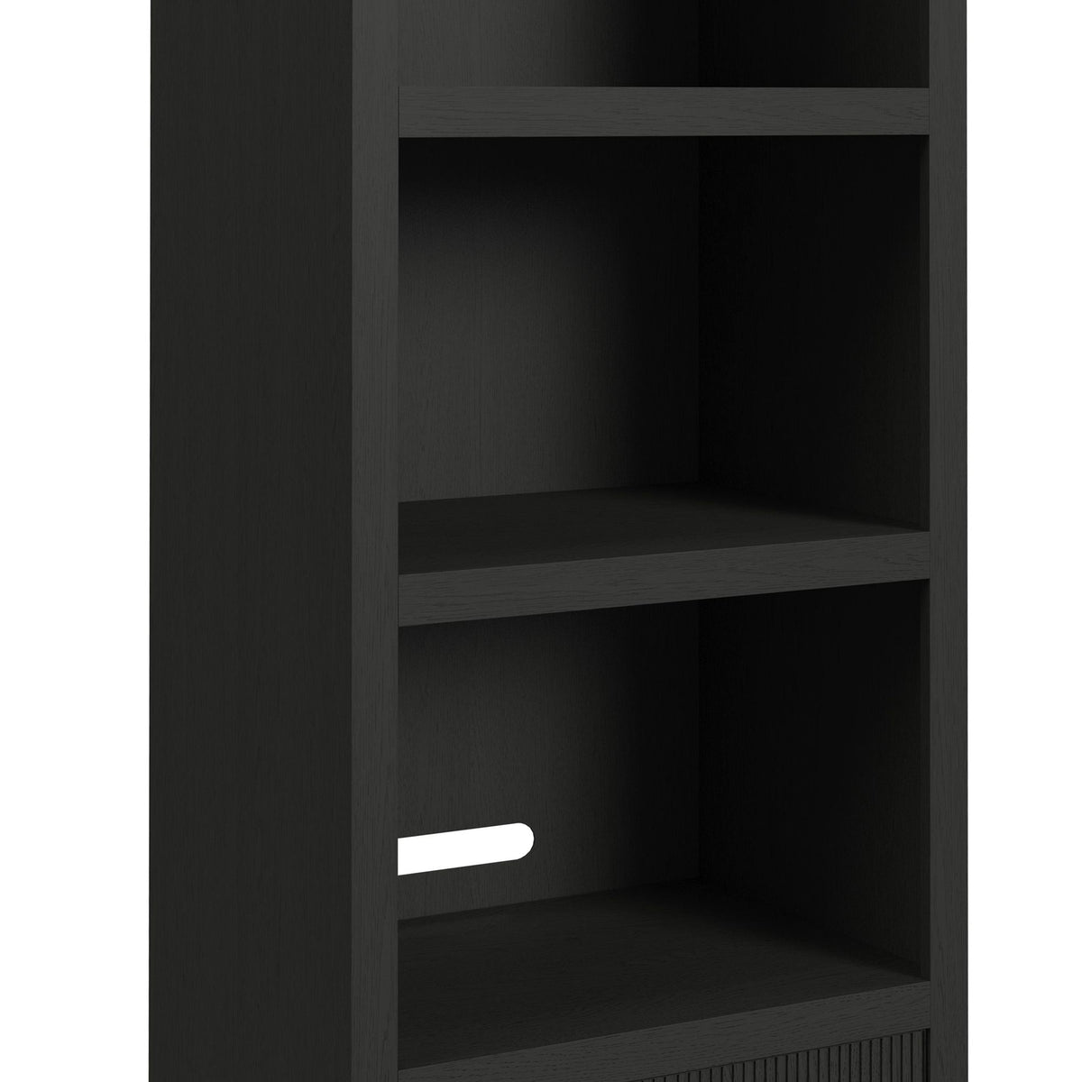 Ridgemont 3PC Entertainment Unit With 82"" TV Console in Black with Grain