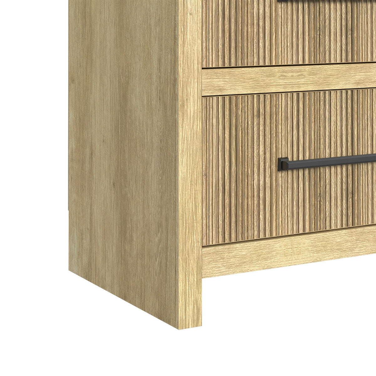 Ridgemont 3PC Entertainment Unit With 82"" TV Console in Natural