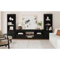 Rosalie 3PC Entertainment Unit With 82"" TV Console in Black