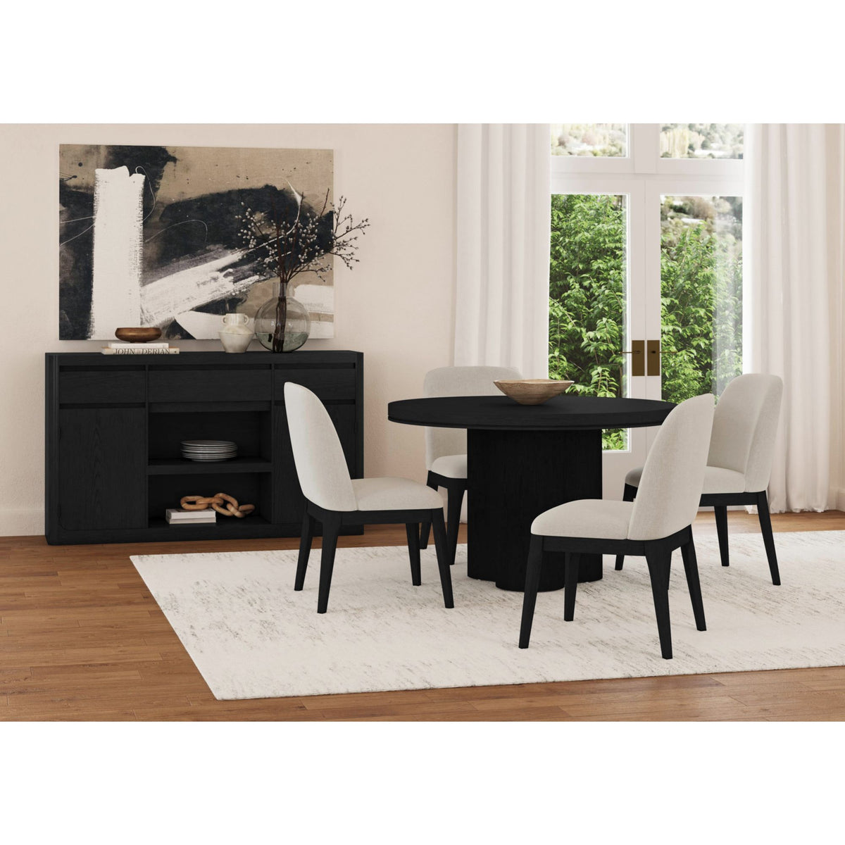 Rosalie Dining Side Chair in Black (2 Per Carton)