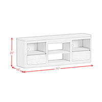 Rosalie 3PC Entertainment Unit With 71"" TV Console in Natural