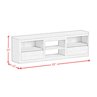 Rosalie 3PC Entertainment Unit With 82"" TV Console in Natural
