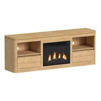 Rosalie 4PC Entertainment Unit With 71"" TV Console in Natural