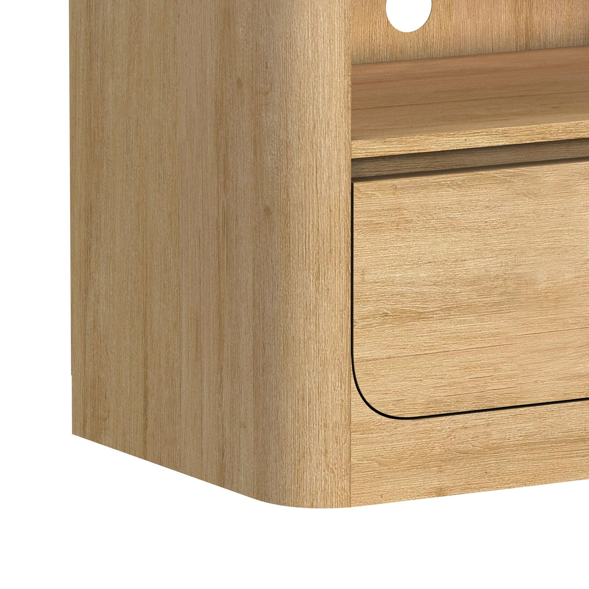 Rosalie 4PC Entertainment Unit With 71"" TV Console in Natural