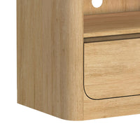 Rosalie 4PC Entertainment Unit With 71"" TV Console in Natural