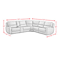 Saber Modular RHF Power Motion Recliner in Texas Granite