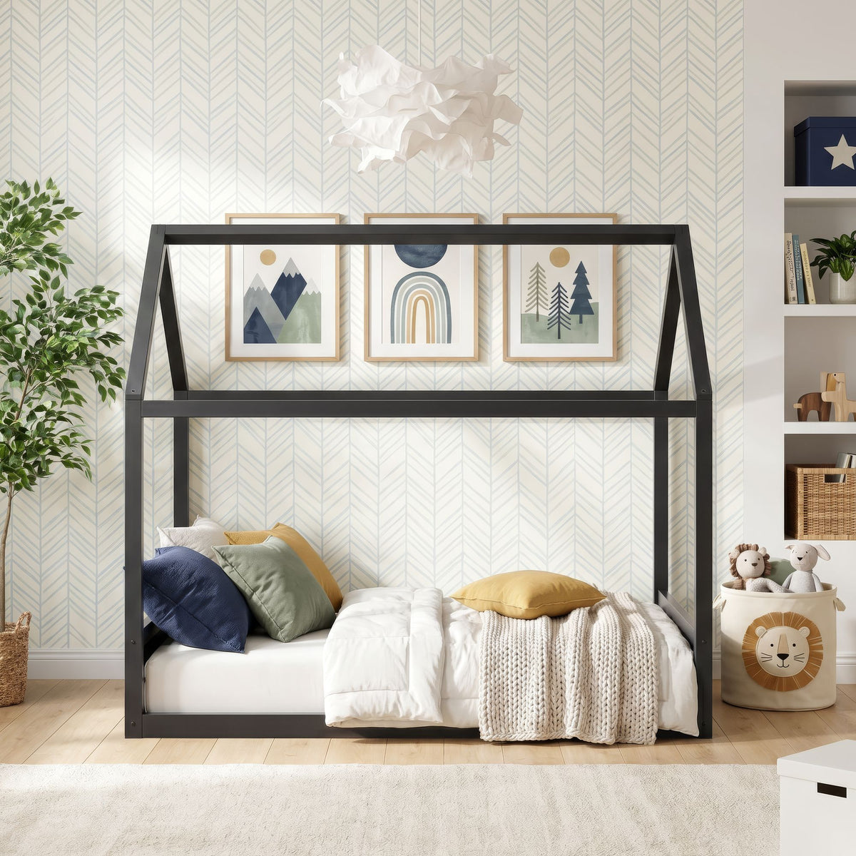 Sami Full Montessori Bed in Grey