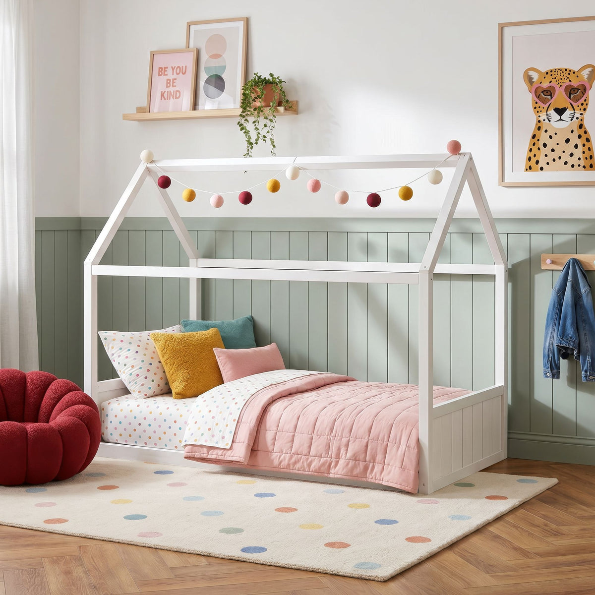 Sami Full Montessori Bed in White