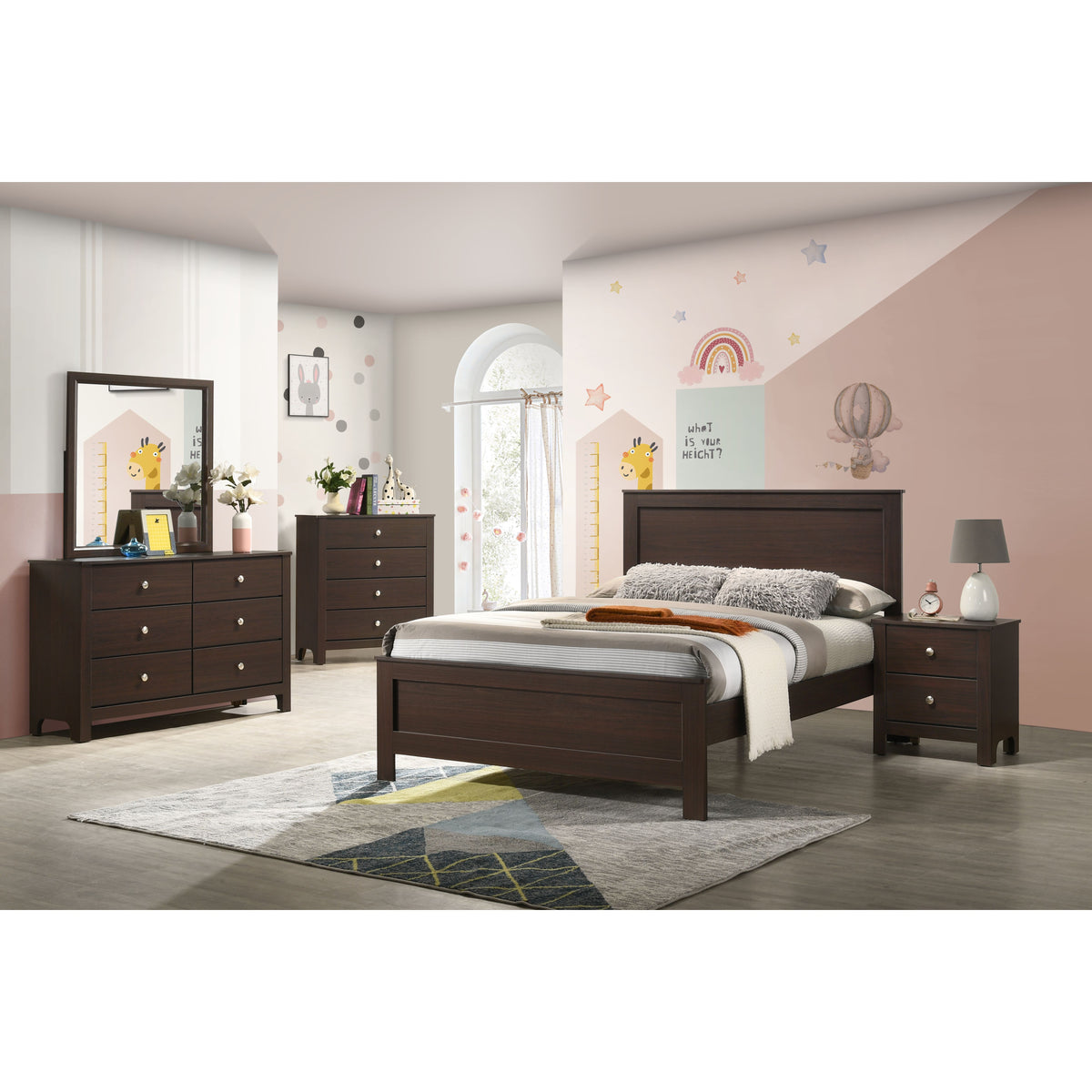 Sami Youth 6-Drawer Dresser in Espresso