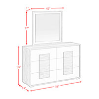 San Matteo Queen 5PC Bedroom Set with LED in Dual Tone