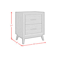 Santa Barbara 2-Drawer Cabinet in Walnut