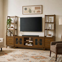 Santa Barbara 5PC Entertainment Unit With 70"" TV Console in Walnut