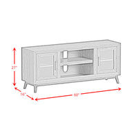 Santa Barbara 6PC Entertainment Unit With 60"" TV Console in Walnut