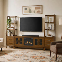 Santa Barbara 6PC Entertainment Unit With 70"" TV Console in Walnut