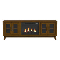 Santa Barbara KIT - 70"" TV Console in Walnut w/23"" Fireplace Insert (Ships in 2 Boxes)