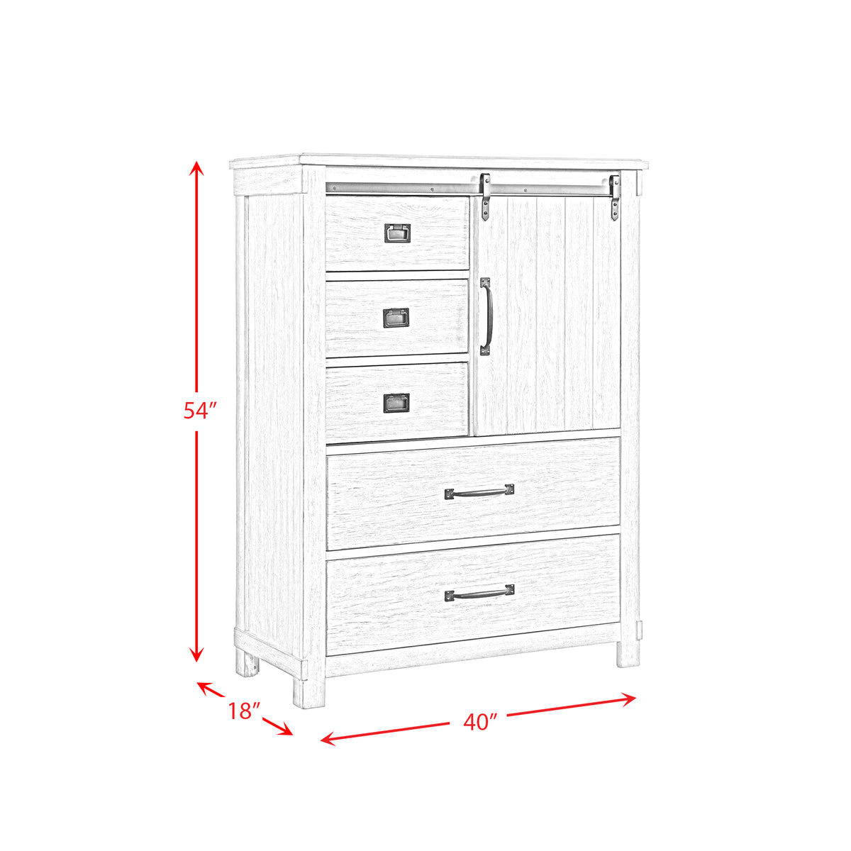 Scott Queen Platform Storage 4PC Bedroom Set with 2 Nightstands & Chest