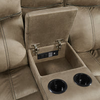 Sorrento 2PC Living Room Set in T101 Brown-Sofa & Loveseat