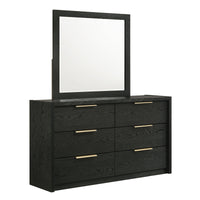 South Bend Dresser and Mirror Set in Black