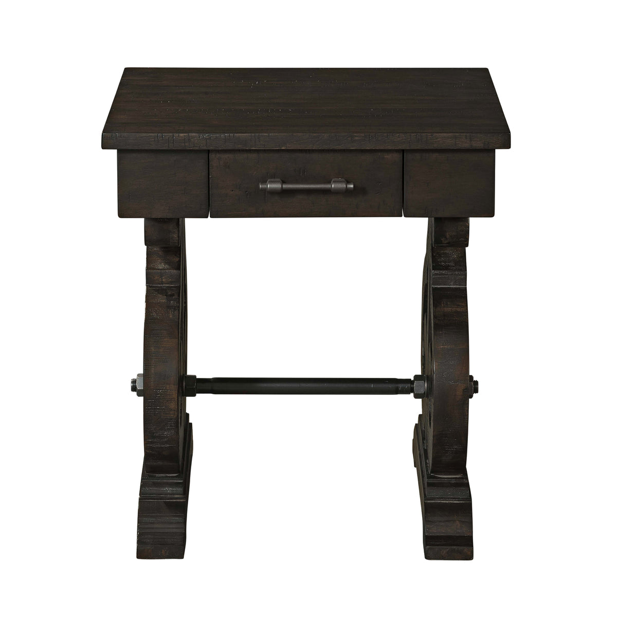 Stone Occasional Square Side Table With Pu Base