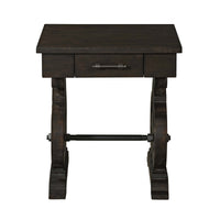 Stone Occasional Square Side Table With Pu Base