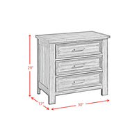 Sullivan Queen Storage 3PC Bedroom Set with 2 Nightstands in Rich Cherry