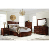 Sullivan 3-Drawer Nightstand in Rich Cherry