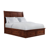 Sullivan Queen Storage 3PC Bedroom Set with 2 Nightstands in Rich Cherry
