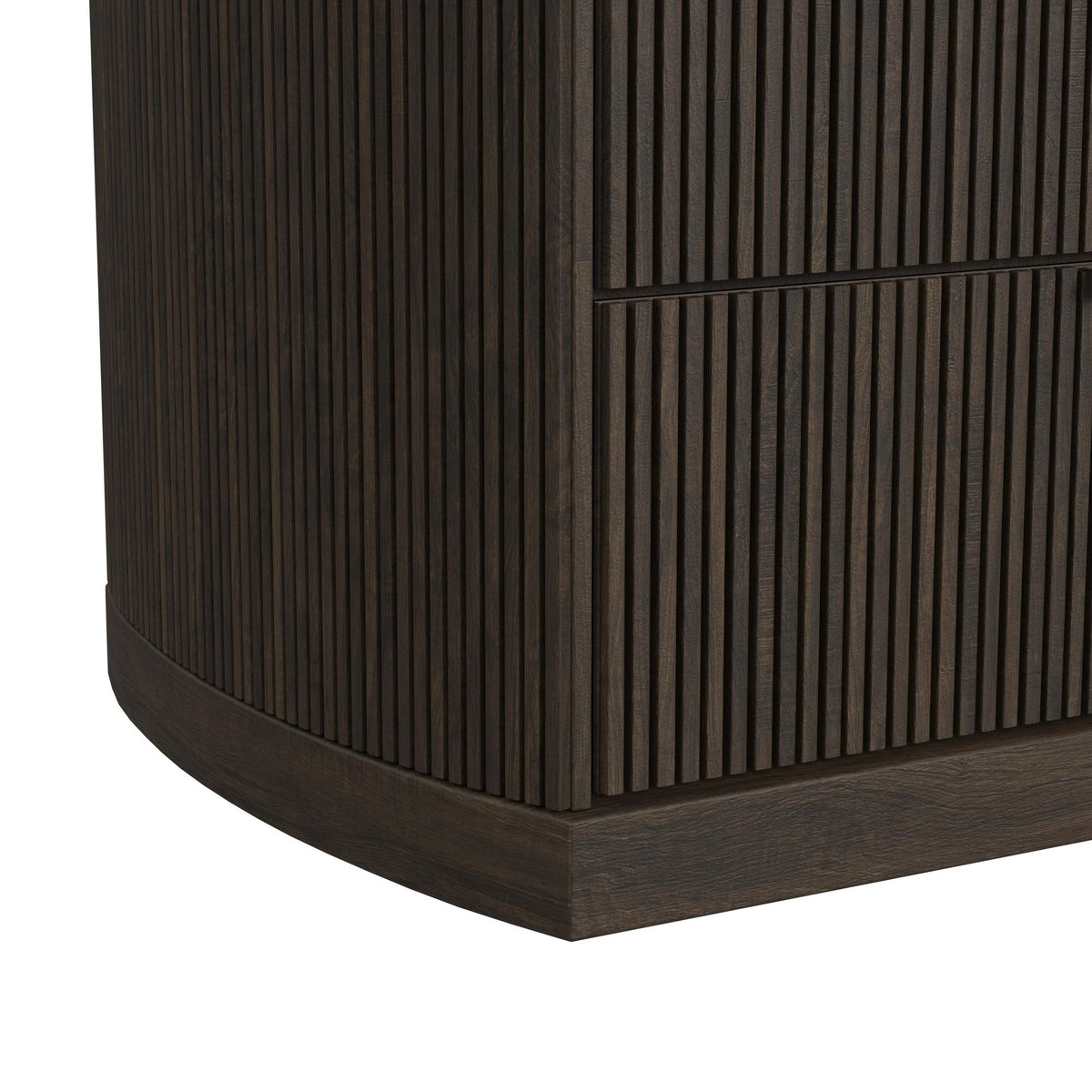 Sylvie King UPH 3PC Bedroom Set with White Fabric in Dark Brown