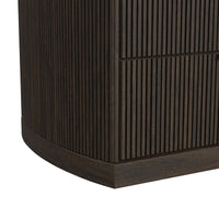 Sylvie King UPH 3PC Bedroom Set with White Fabric in Dark Brown