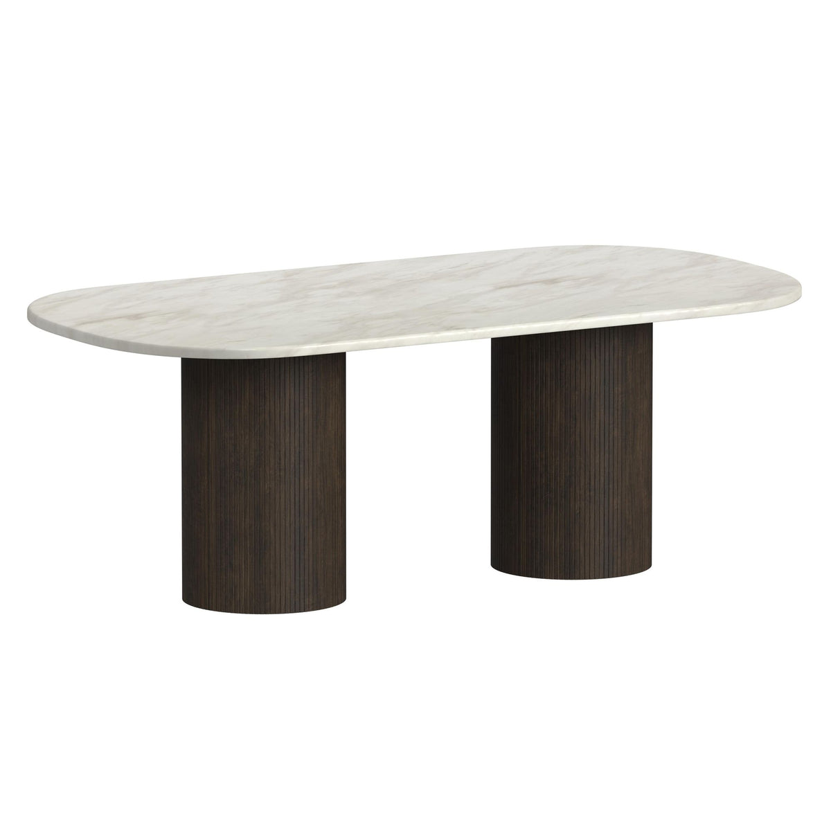 Sylvie 5PC Standard Height Dining Set in Dark Brown-Oval Table and Four Chairs