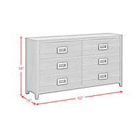 Tobias 6-Drawer Dresser in Black