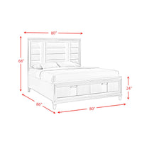 Twenty Nine King Storage 6PC Bedroom Set in White