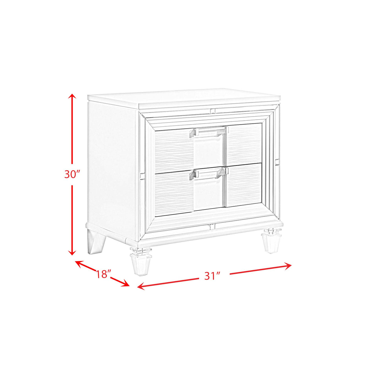 Twenty Nine King Storage 6PC Bedroom Set in White