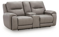 Real Moments Power Reclining Loveseat with Audio Seating
