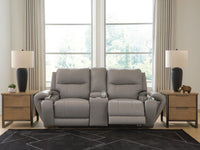Real Moments Power Reclining Loveseat with Audio Seating